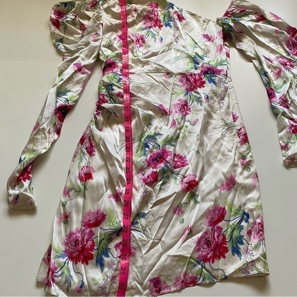 Les reveries 100% silk floral mini dress size 2 - Picture 11 of 13